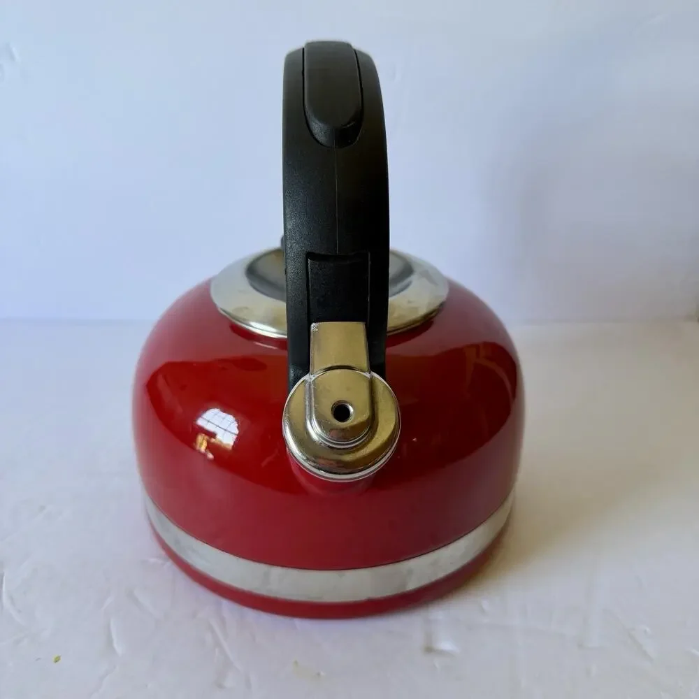 Kitchenaid Red Teapot‎ Enameled Stainless Steel Whistling Tea Kettle